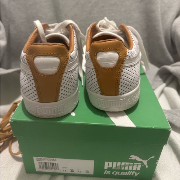 Puma White Clyde Colorblock 2 Sneakers - Picture 3 of 5